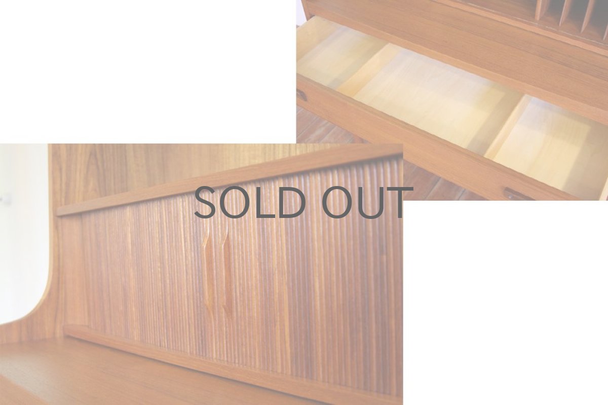 画像3: 北欧ビンテージ家具/デンマーク/ブックシェルフ+ライティングデスク/チーク (3)