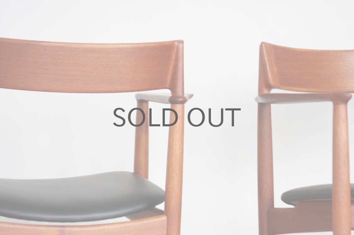 画像8: 北欧ビンテージ家具/デンマーク製/Henry Rosengren Hansen /カンファレンスチェア/チーク アーム付き (8)