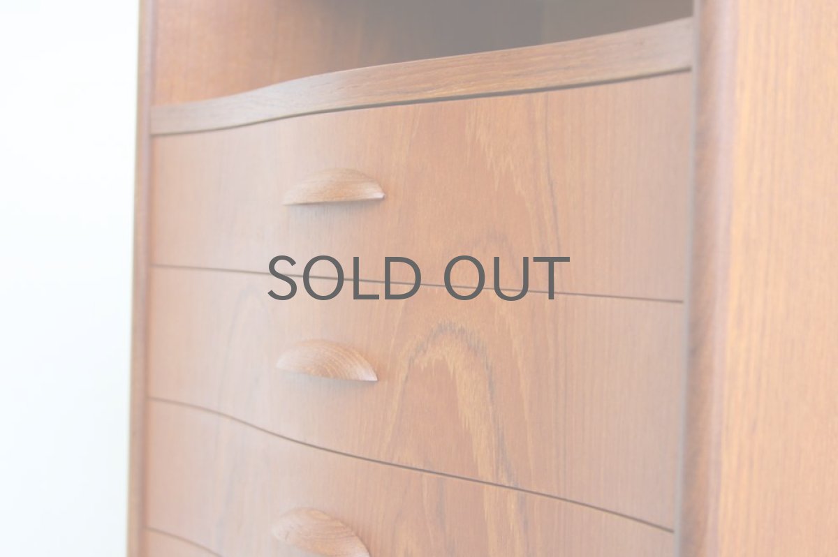 画像3: 北欧ビンテージ家具/デンマーク スモールチェスト チーク×オーク (3)