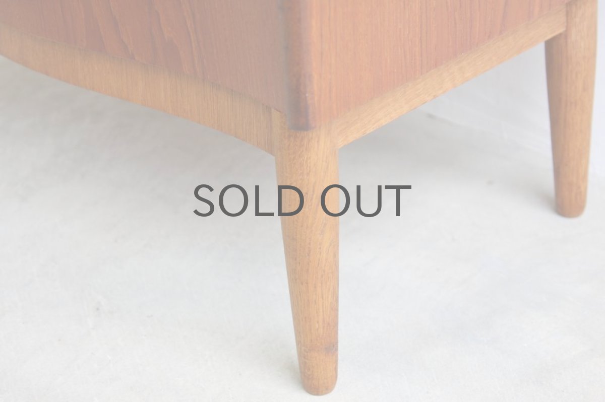 画像5: 北欧ビンテージ家具/デンマーク スモールチェスト チーク×オーク (5)