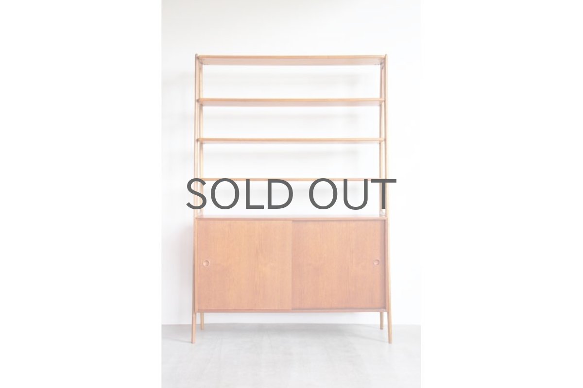 画像2: ビンテージ北欧家具/デンマーク製/Omann Jun Møbelfabrik/チーク&オークオープンシェルフ (2)