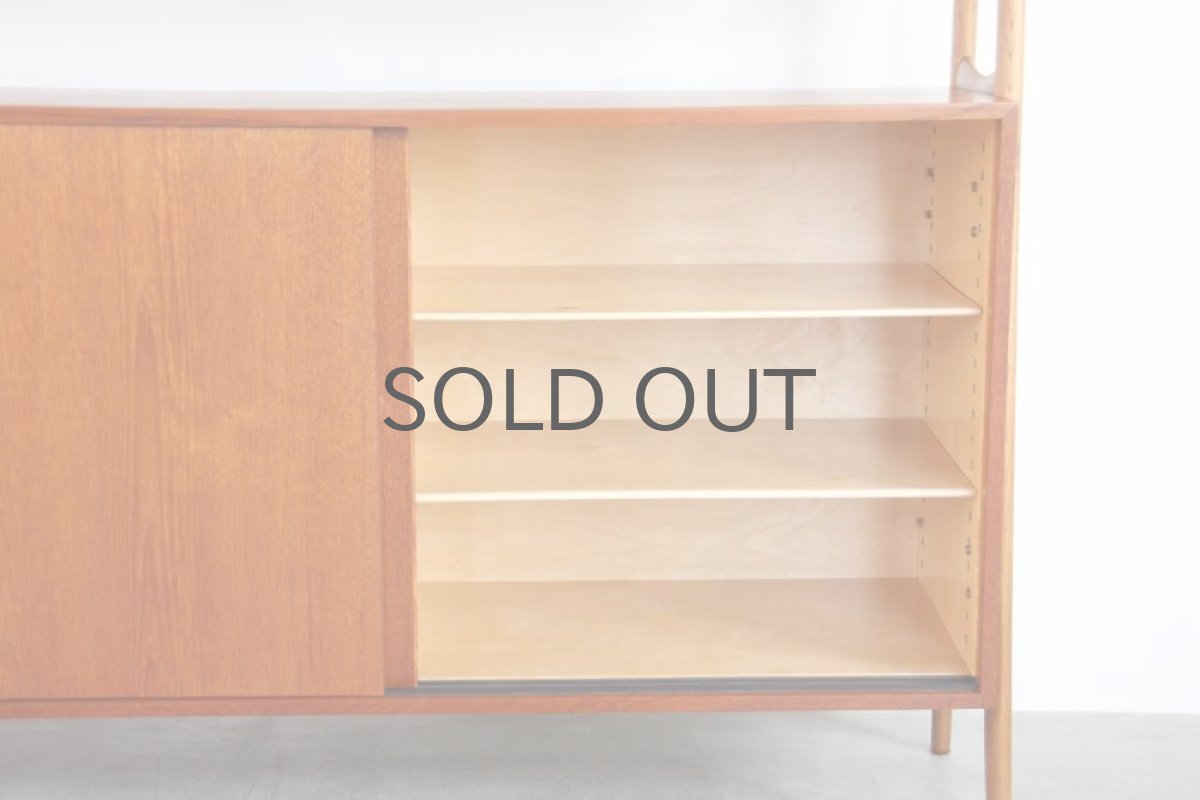 画像11: ビンテージ北欧家具/デンマーク製/Omann Jun Møbelfabrik/チーク&オークオープンシェルフ (11)