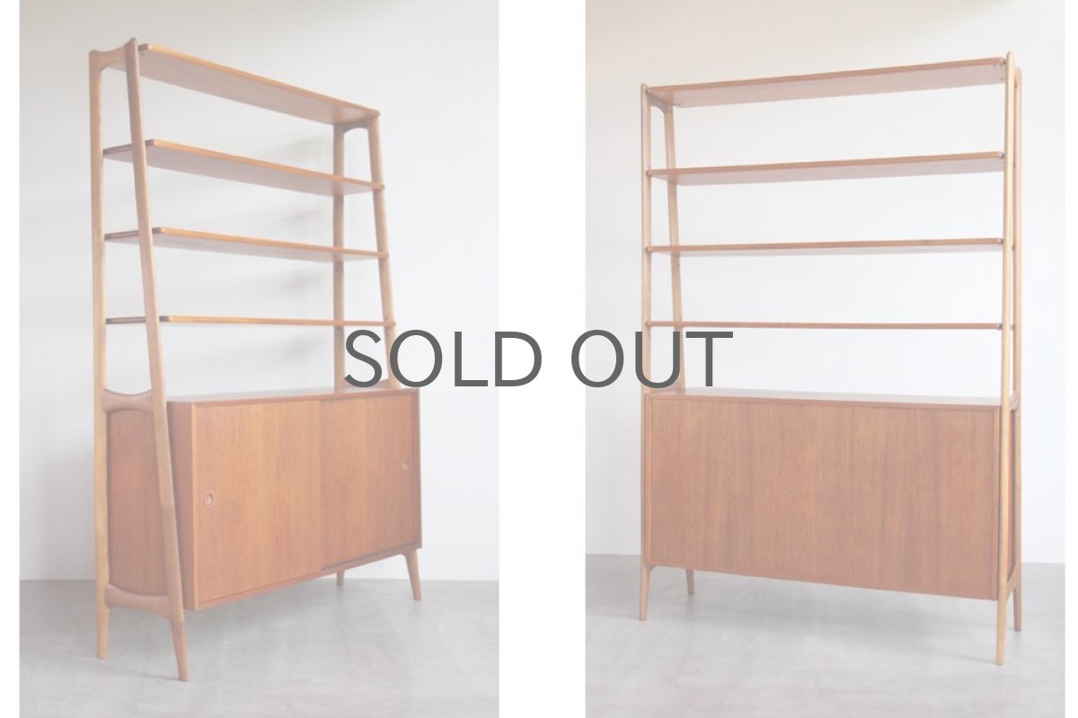 画像3: ビンテージ北欧家具/デンマーク製/Omann Jun Møbelfabrik/チーク&オークオープンシェルフ (3)