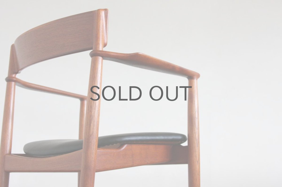 画像7: 北欧ビンテージ家具/デンマーク製/Henry Rosengren Hansen /カンファレンスチェア/チーク アーム付き (7)