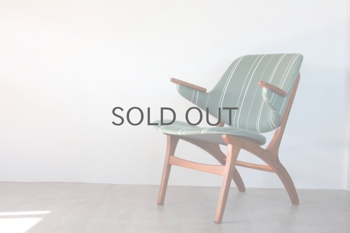 画像2: 北欧ビンテージ家具／Carl Edward Matthes／イージーチェアー／デンマークファブリック (2)