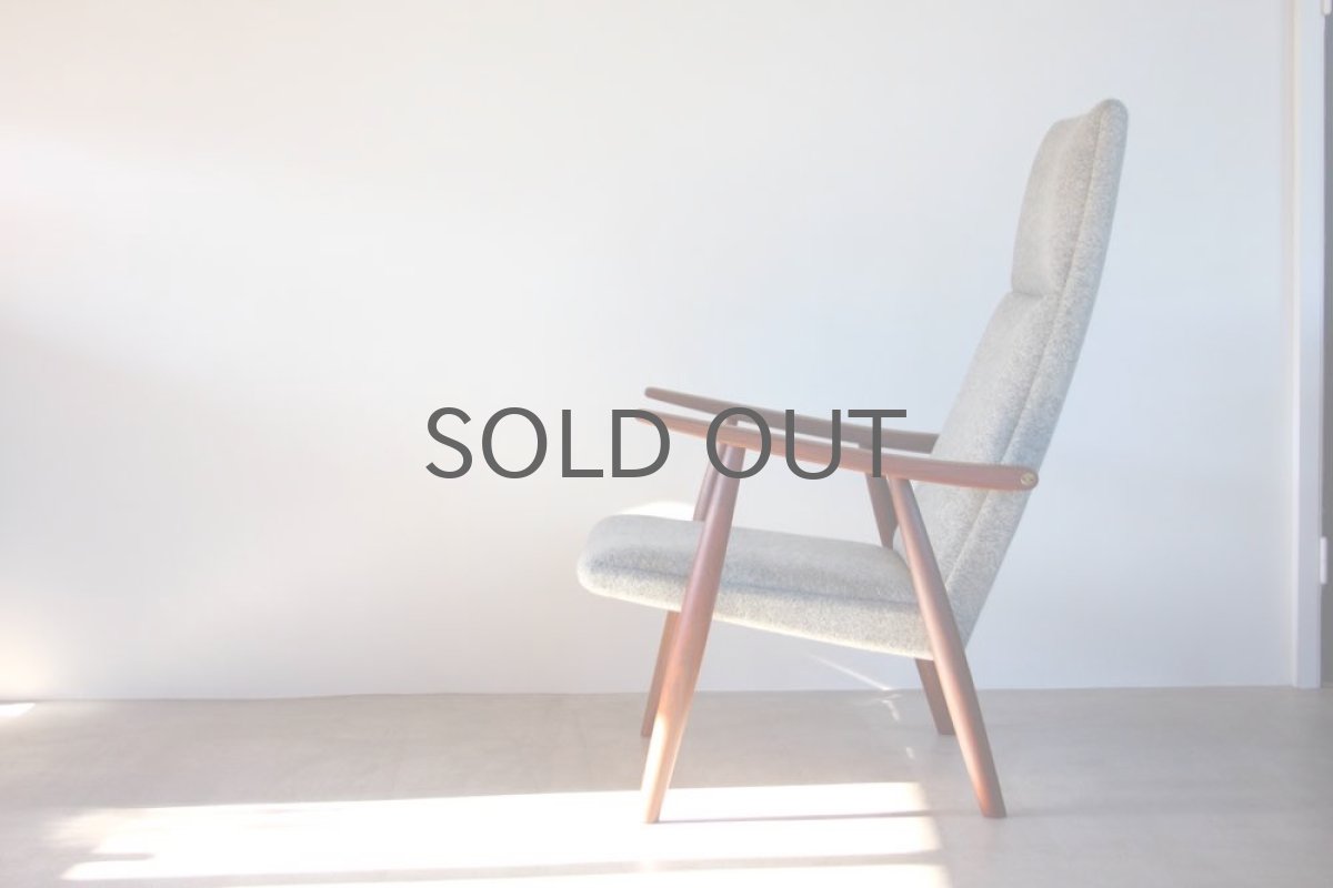 画像2: 北欧家具 /ビンテージ / Hans j Wegnerハンス J ウェグナー / GE260A イージーチェアハイバック / デンマーク製ファブリック (2)