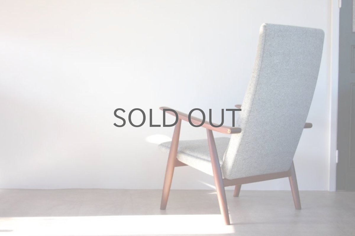 画像3: 北欧家具 /ビンテージ / Hans j Wegnerハンス J ウェグナー / GE260A イージーチェアハイバック / デンマーク製ファブリック (3)