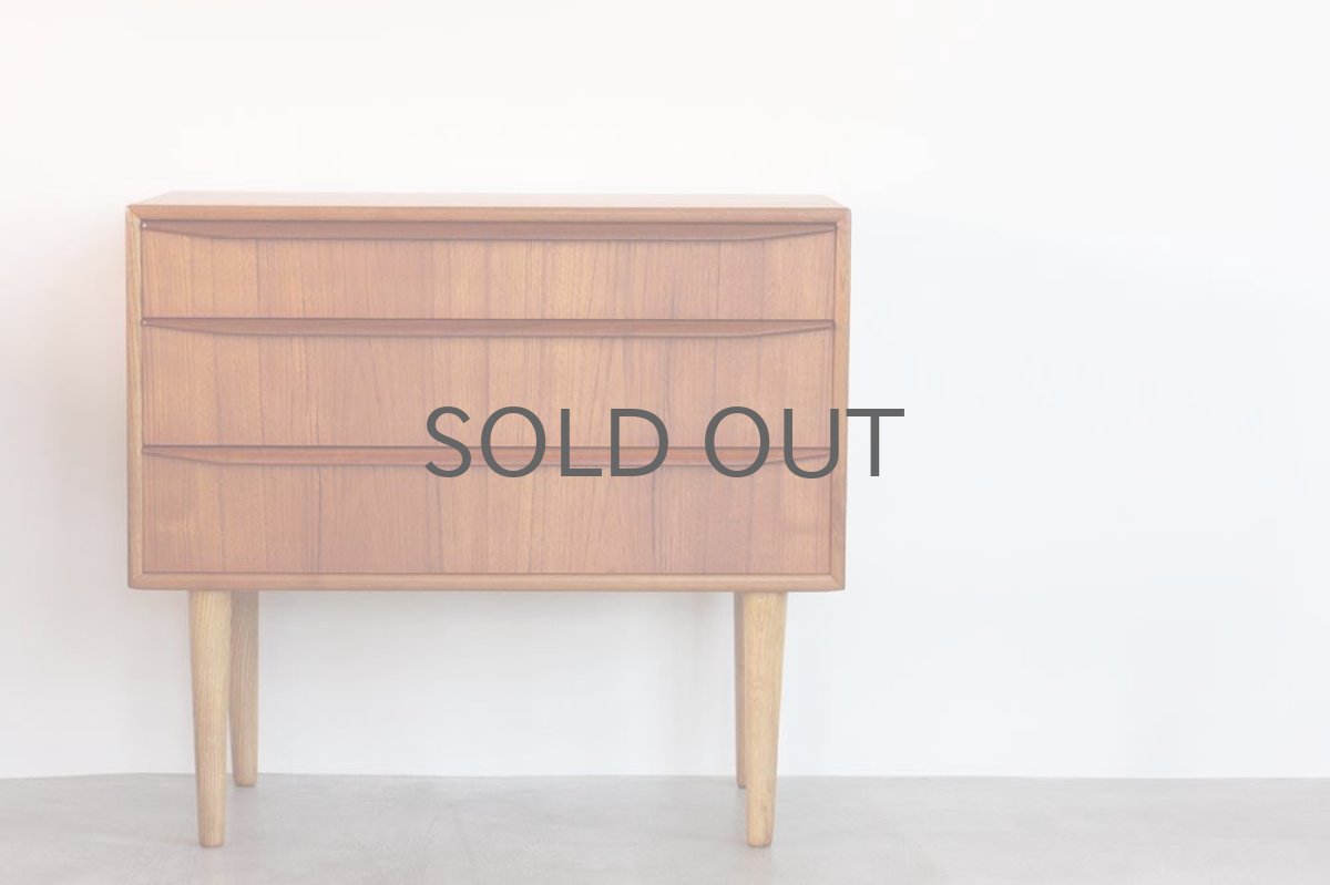 画像3: 北欧ビンテージ家具/デンマーク製/チェスト/チーク3段  No.2 (3)