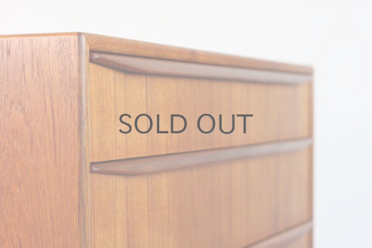 画像5: 北欧ビンテージ家具/デンマーク製/チェスト/チーク3段  No.2 (5)