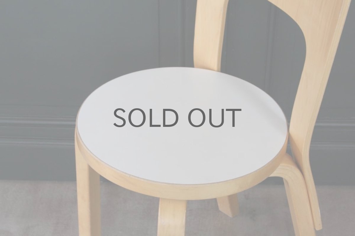 画像6: 北欧ビンテージ家具/アルヴァ・アアルト/チェア66/ナチュラル×ホワイト (6)