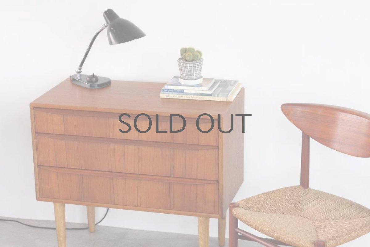 画像2: 北欧ビンテージ家具/デンマーク製/チェスト/チーク3段  No.2 (2)