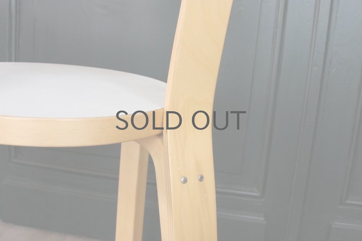 画像4: 北欧ビンテージ家具/アルヴァ・アアルト/チェア66/ナチュラル×ホワイト (4)