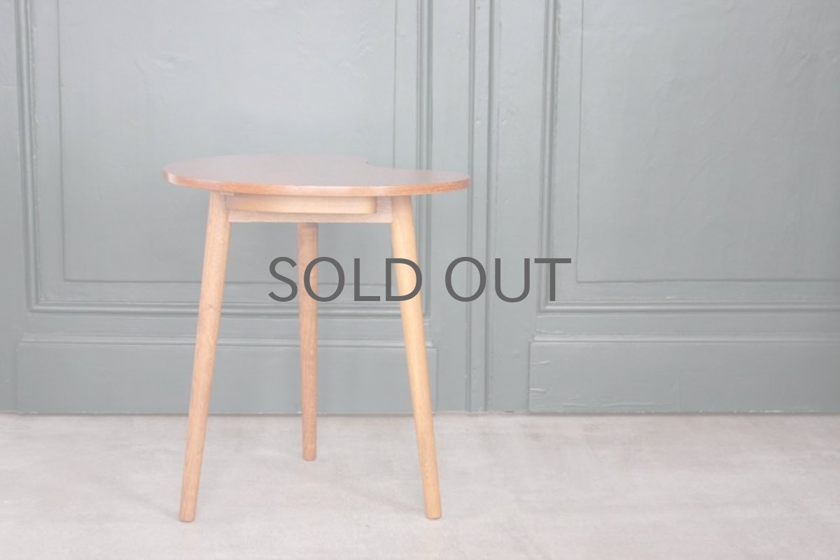 画像2: ビンテージ北欧家具/デンマーク/チーク×オーク/サイドテーブル/ビーンズ型 (2)