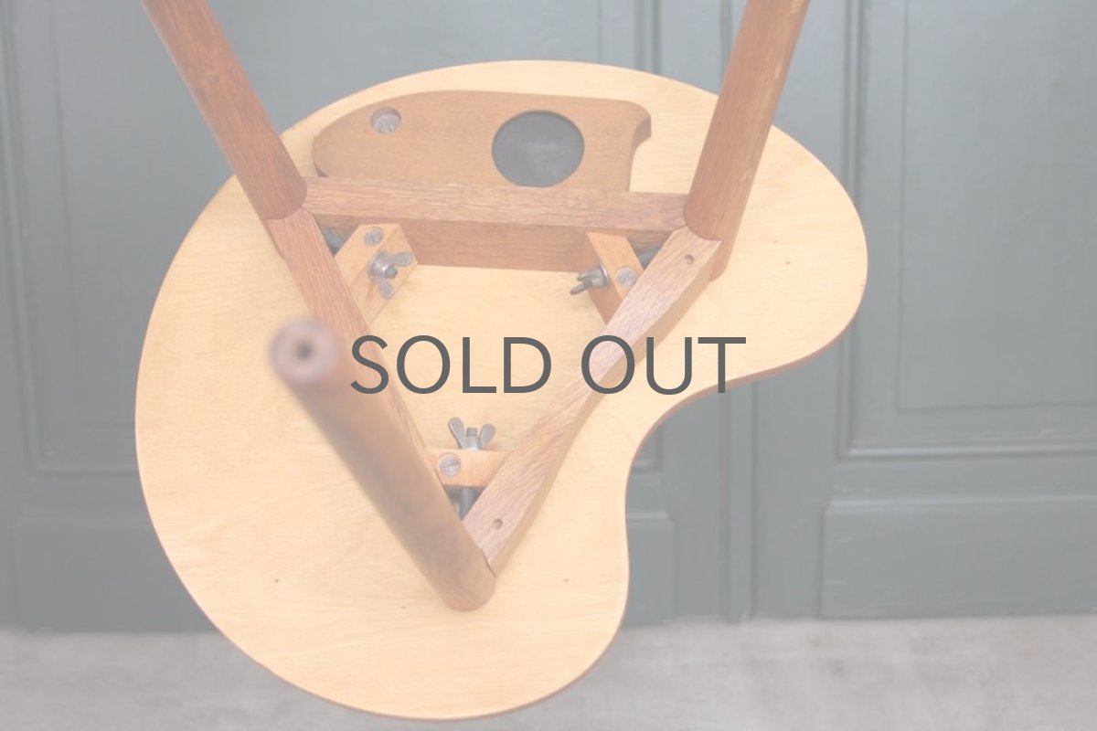 画像5: ビンテージ北欧家具/デンマーク/チーク×オーク/サイドテーブル/ビーンズ型 (5)