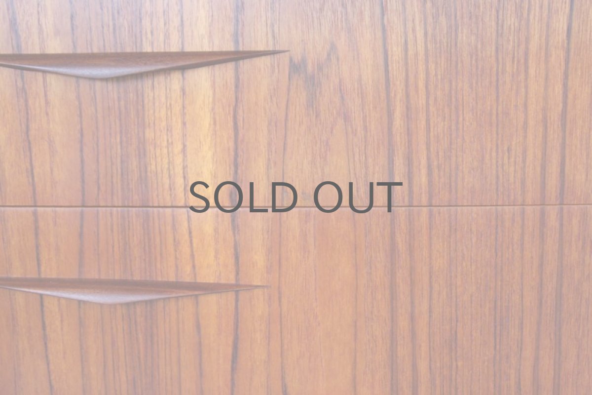 画像4: 北欧ビンテージ家具/デンマーク製／チークライティングビューロー／2段引き出し (4)