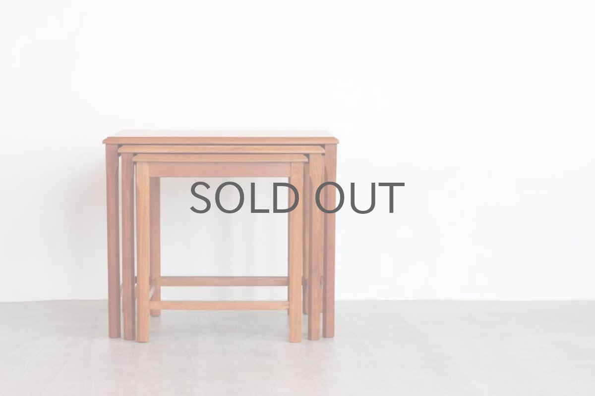 画像3: 北欧ビンテージ家具/デンマーク/チークネストテーブル  (3)