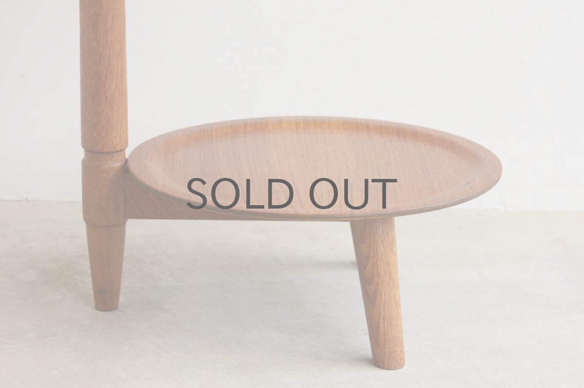 画像3: 北欧ヴィンテージ家具　 チーク＆オーク　サイドテーブル 円形 (3)