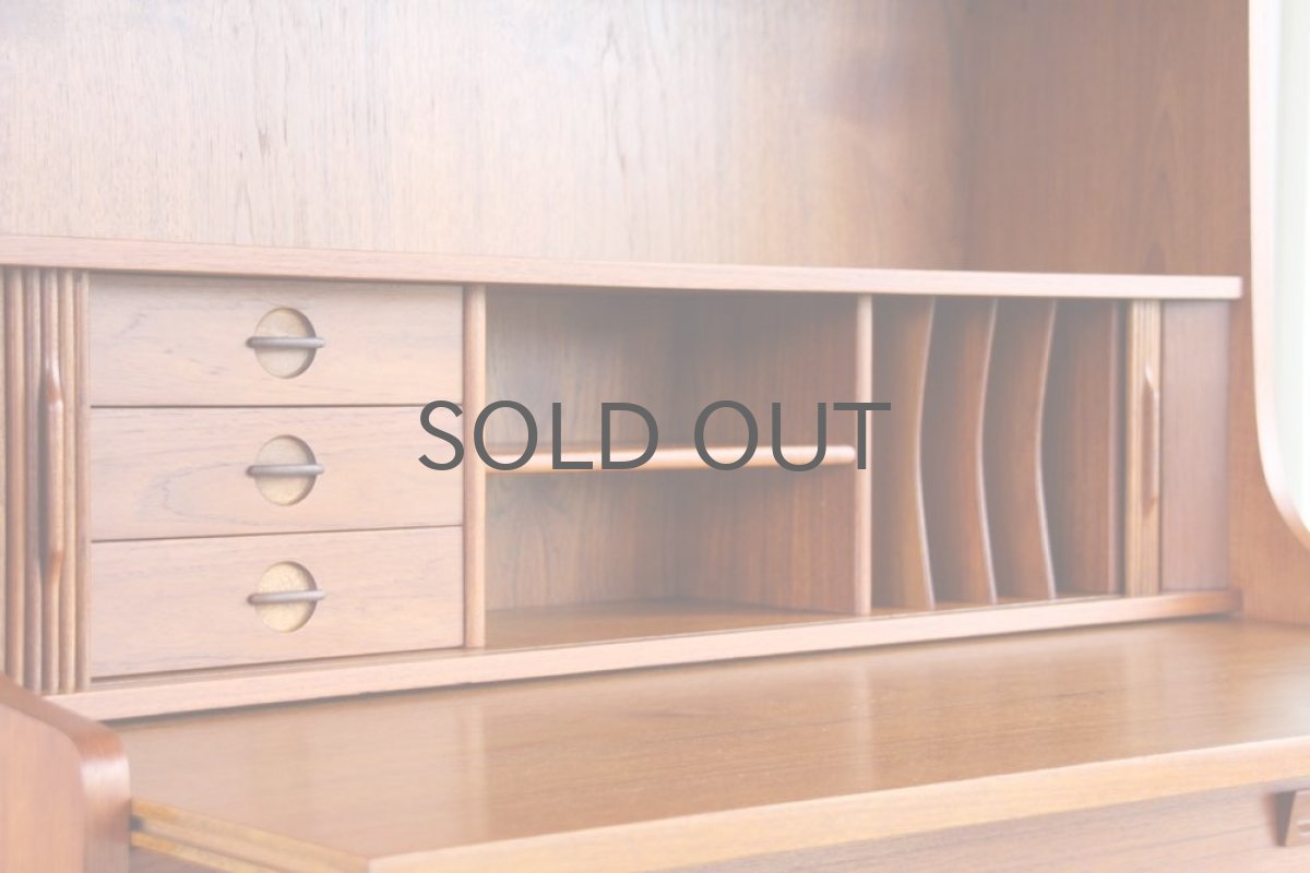 画像7: 北欧ビンテージ家具/デンマーク/ブックシェルフ+ライティングデスク/チーク (7)