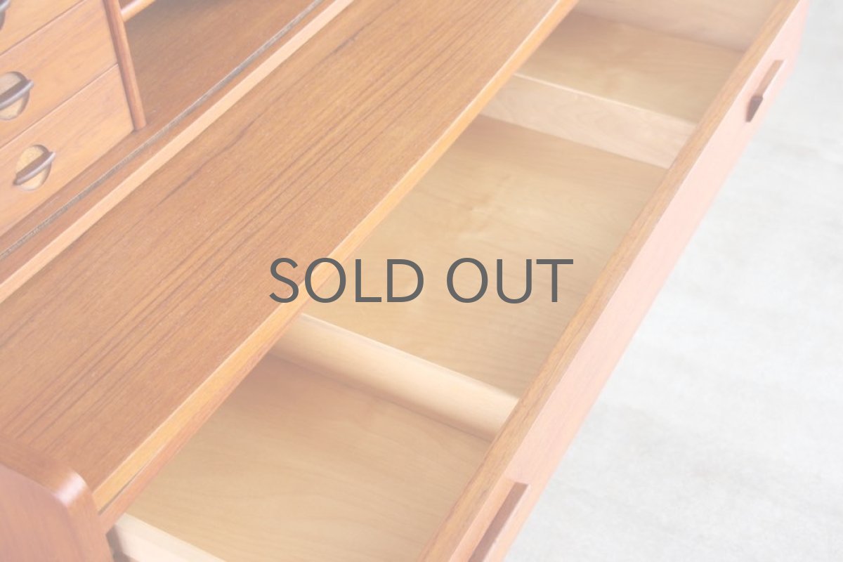 画像5: 北欧ビンテージ家具/デンマーク/ブックシェルフ+ライティングデスク/チーク (5)