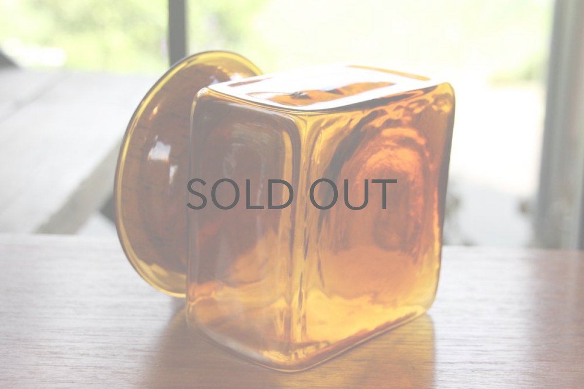 画像3: Signe Persson-Melin / シグネ・ペーション・メリン/Boda/ガラスジャー/Lサイズアンバー (3)