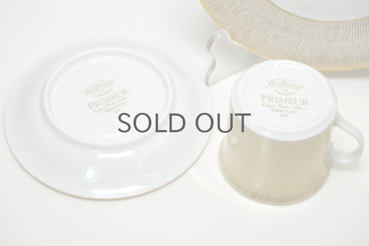 画像8: Signe Persson-Melin / シグネ・ペーション・メリン ロールストランド/Primeur/プリムール/ゴールド/カップ&ソーサー+プレート オリジナルボックス付き/No.1/美品 (8)