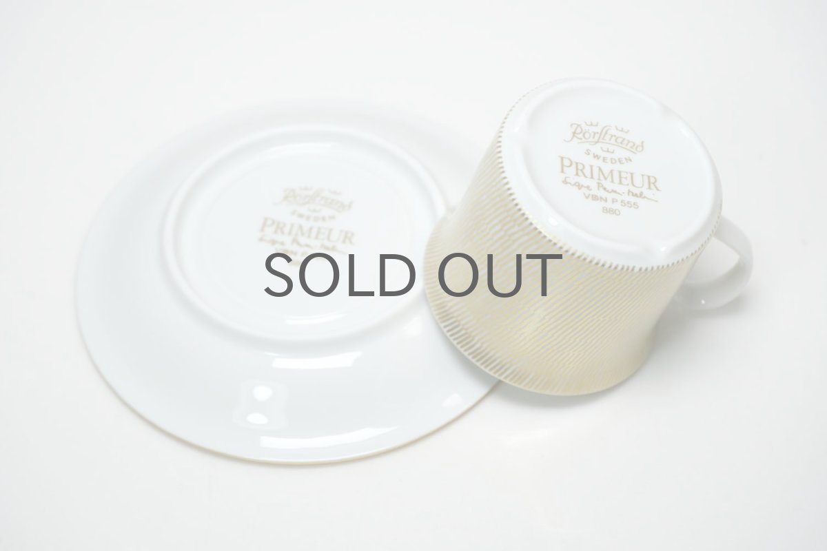 画像6: Signe Persson-Melin / シグネ・ペーション・メリン ロールストランド/Primeur/プリムール/ゴールド/カップ&ソーサー+プレート オリジナルボックス付き/No.2/美品 (6)