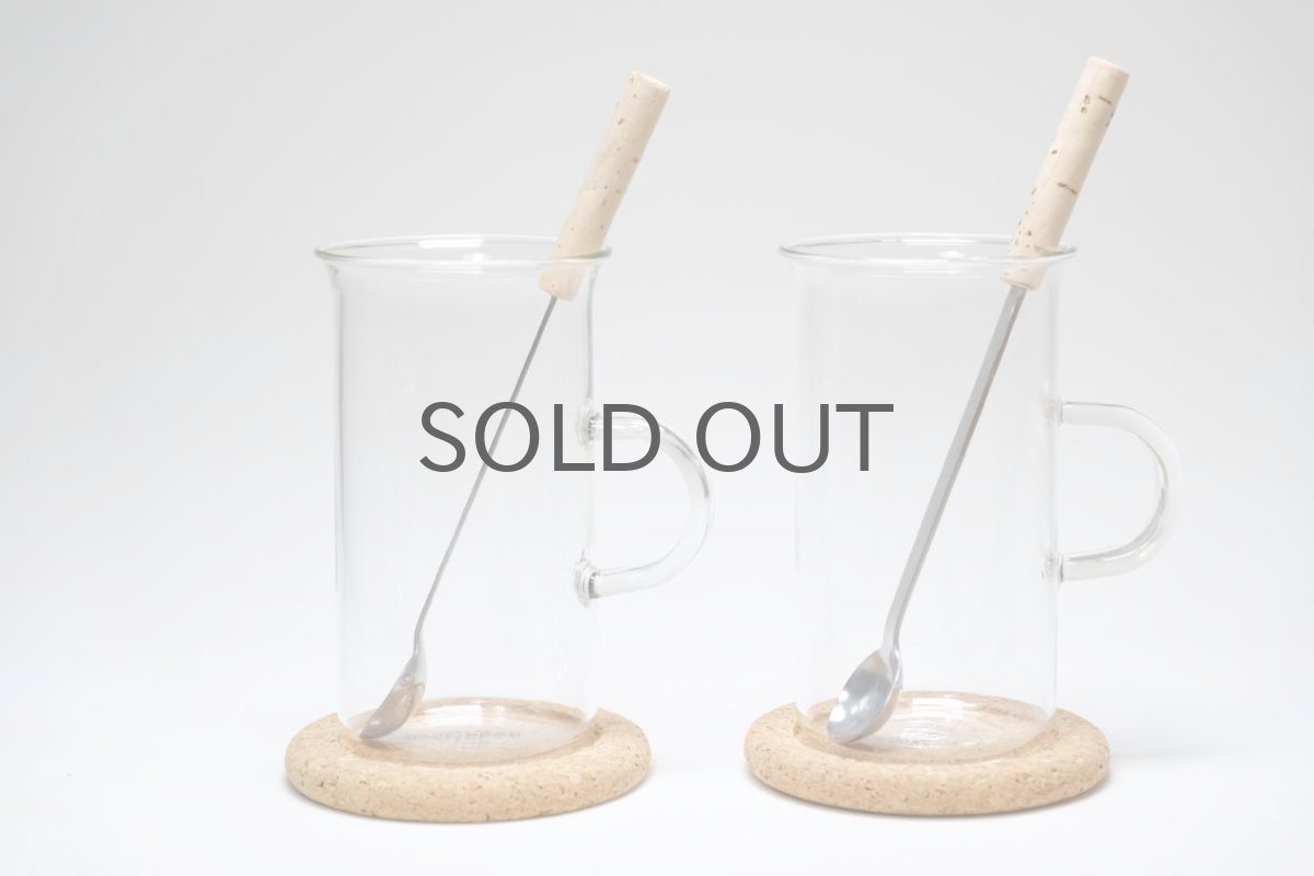 画像6: Signe Persson-Melin / シグネ・ペーション・メリン/ Boda Nova/ 耐熱ロンググラス＋コルクコースター+スプーン (6)