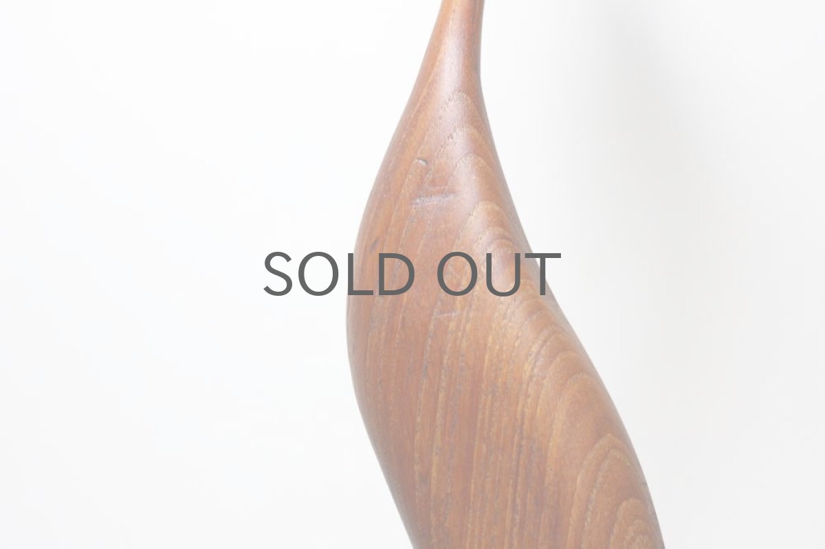 画像4: 木製チーク バードオブジェ No.2 (4)