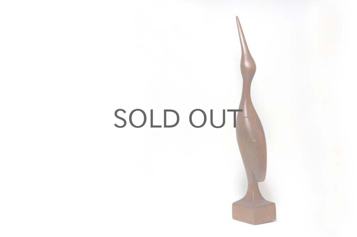 画像2: 木製チーク バードオブジェ No.1 (2)