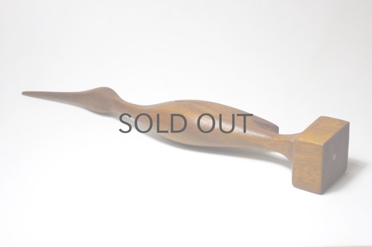 画像4: 木製チーク バードオブジェ No.1 (4)