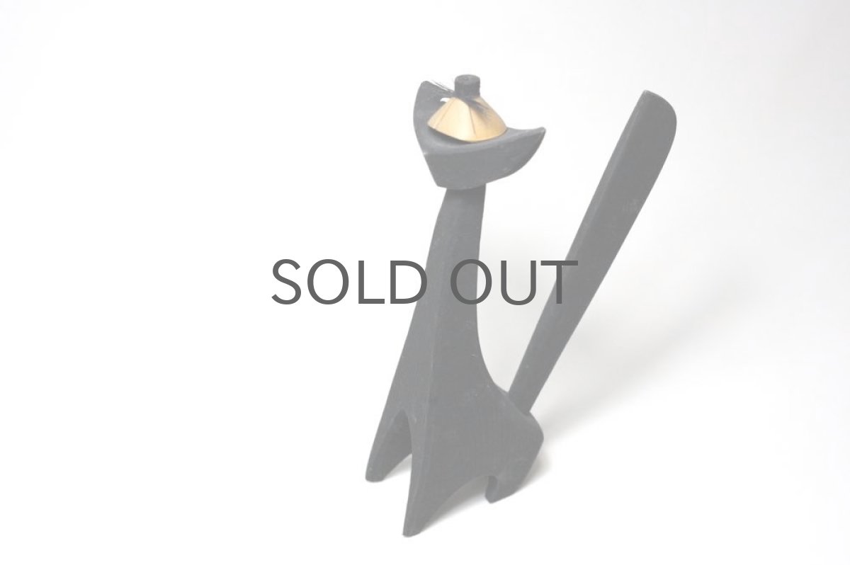 画像4: 木製　ネコオブジェ (4)