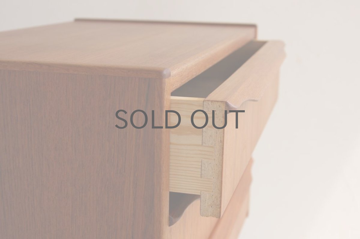 画像3: 北欧ビンテージ家具/デンマーク スモールチェスト チーク3段 (3)