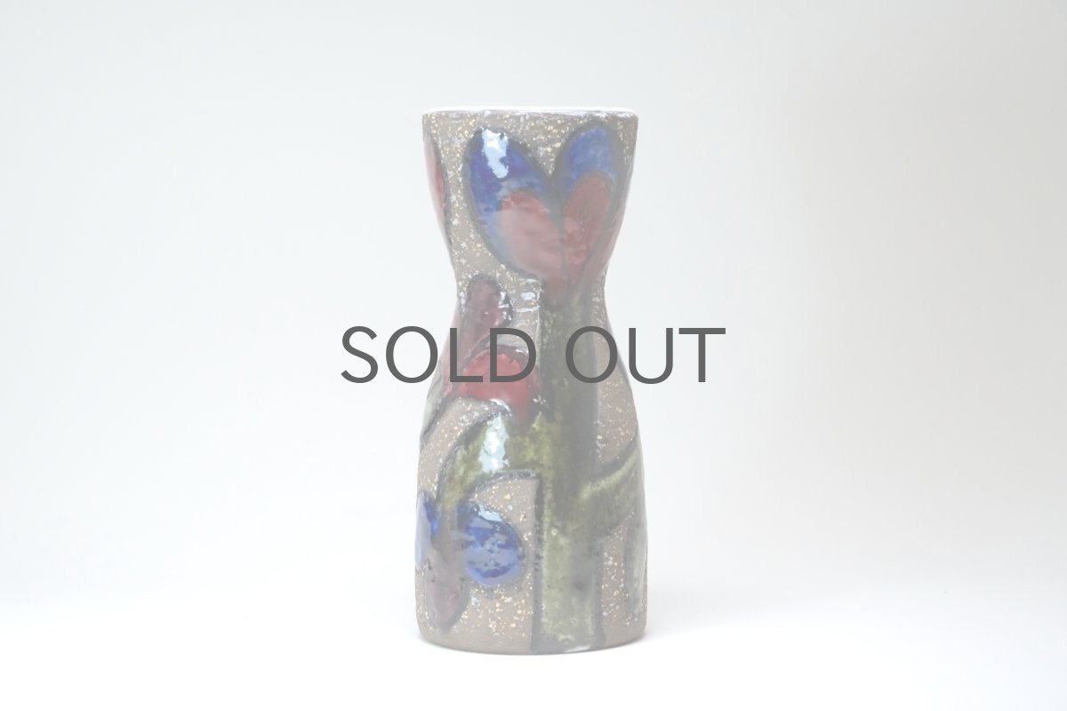 画像2: ビンテージ北欧雑貨/Upsala Ekeby /ウプサラエクビィ/マリ・シムルソン/Cardus花瓶/H19cm (2)