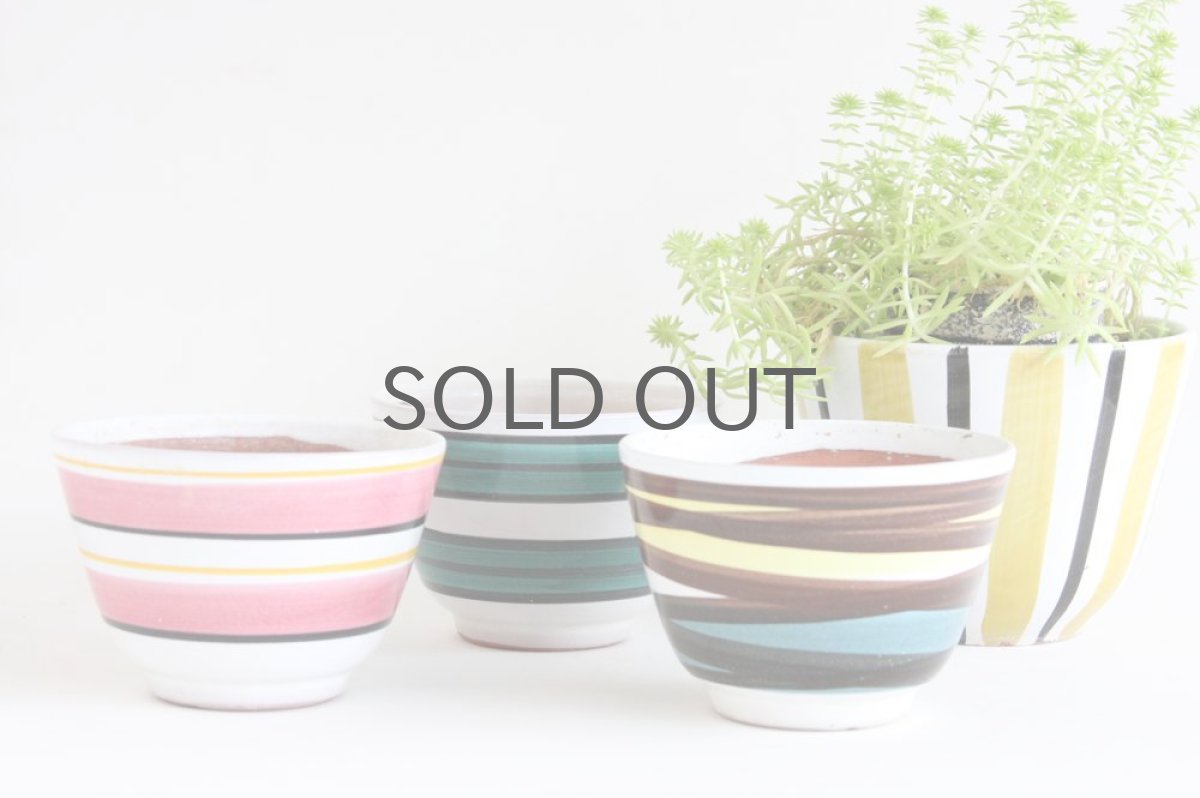 画像5: 北欧スウェーデン フラワーポット イエローストライプ (5)
