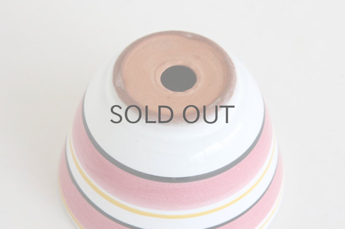 画像3: 北欧スウェーデン　フラワーポット　ピンクボーダー (3)