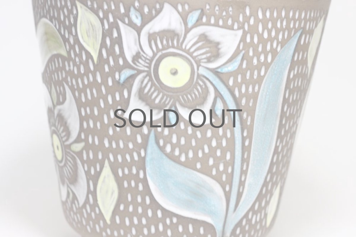 画像3:  Upsala Ekeby /ウプサラ　エクビィ/マリ・シムルソン /ドットフラワーポット (3)