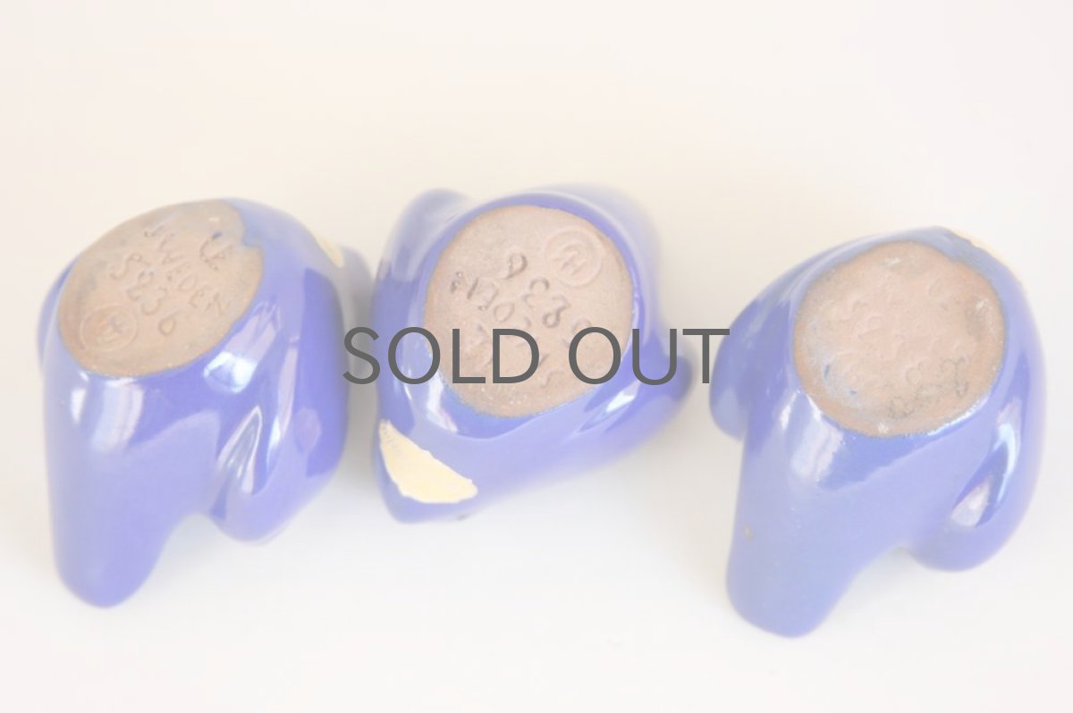 画像3: Upsala Ekeby/ウプサラ エキュビ 小鳥のキャンドルホルダー ブルー (3)