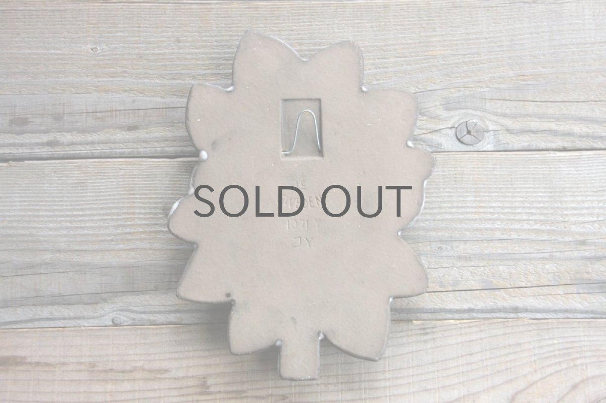 画像7: Upsala Ekeby Blomma 花陶板壁掛けブルー (7)