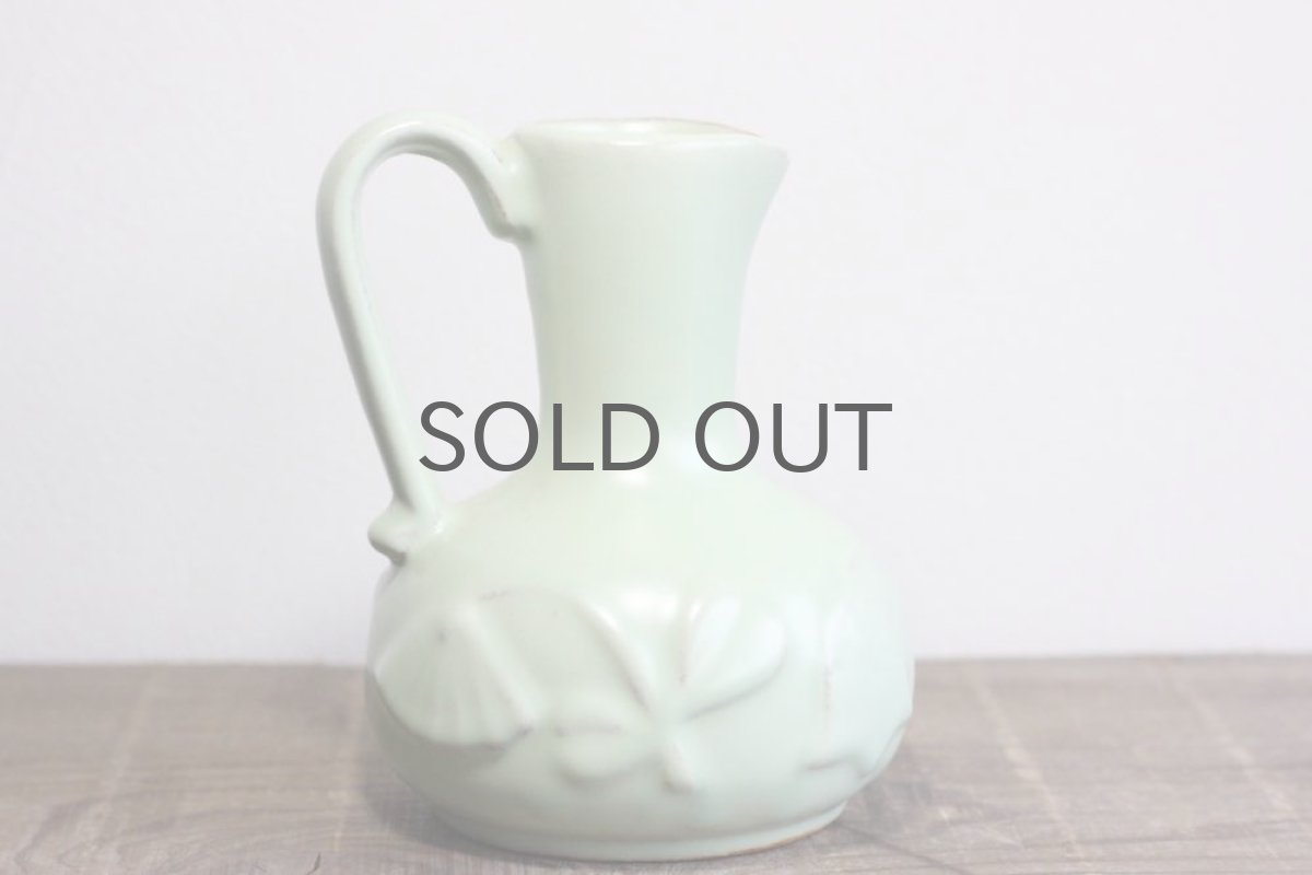 画像2: Ekeby/エクビー/粉引一輪挿し青磁色/No.3 (2)