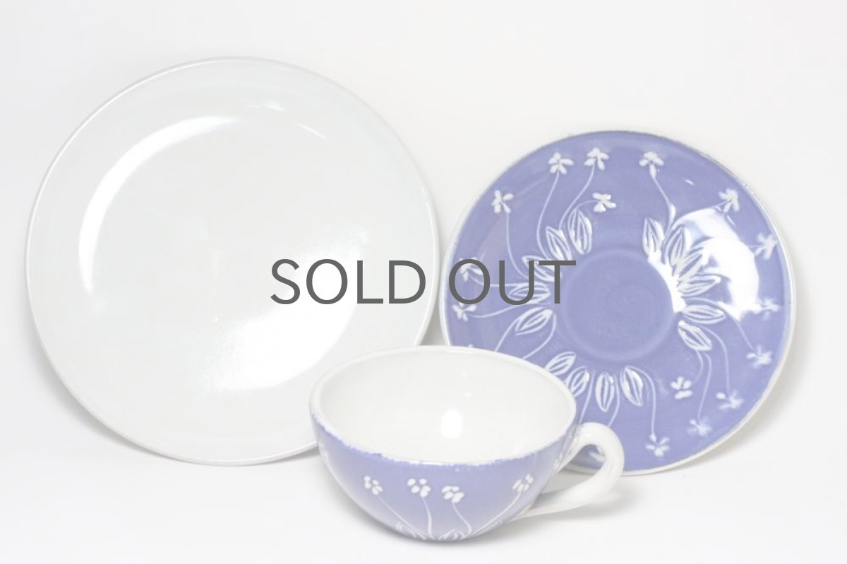 画像2: Upsala Ekeby/ウプサラ エクビィ/Ingrid Atterberg /野花ティーカップ&ソーサー&プレート (2)