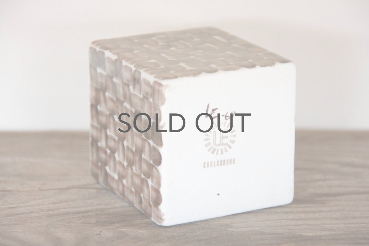 画像4: Upsala Ekeby /ウプサラ　エクビィ/Karlskrona窯/スクエアー一輪挿し (4)