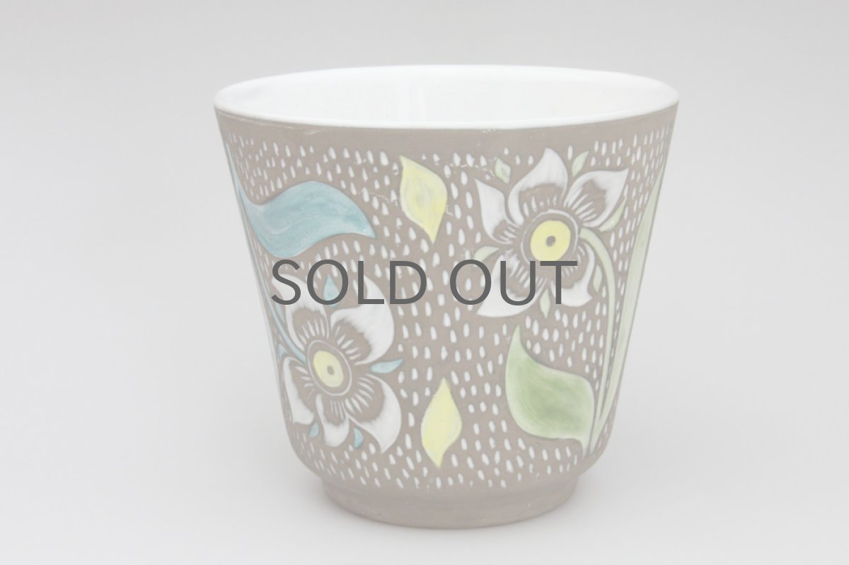 画像2:  Upsala Ekeby 　ウプサラ　エクビィ　マリ・シムルソン  ドット　フラワーポット (2)