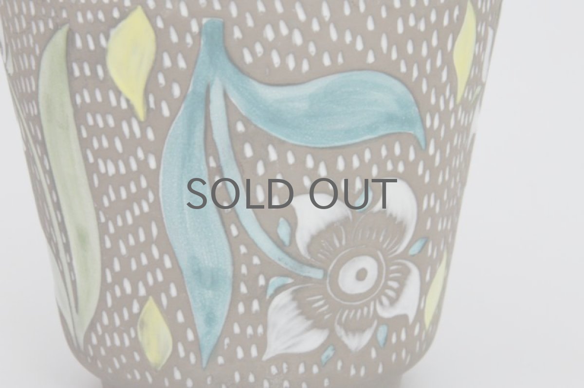 画像3:  Upsala Ekeby 　ウプサラ　エクビィ　マリ・シムルソン  ドット　フラワーポット (3)