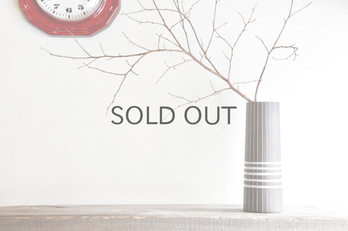 画像5: Upsala Ekeby/ウプサラ エクビィ/Ingrid Atterberg/一輪挿しの花瓶 /ストライプ&ボーダー/高さ22cm (5)