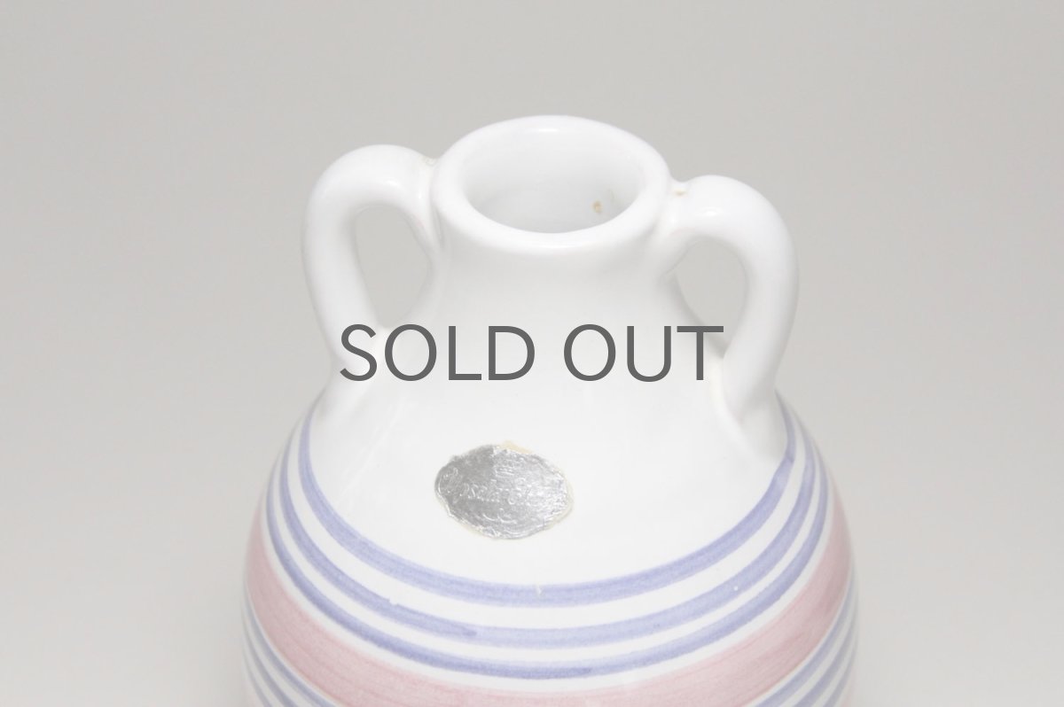 画像3: 北欧アンティーク/Upsala Ekeby /ウプサラ エクビィ/Ingrid Atterberg/ピンクストライプ/花瓶 (3)