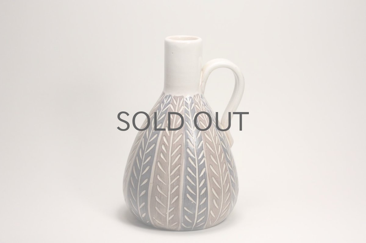 画像2: Upsala Ekeby/ウプサラ エクビィ/Ingrid Atterberg/一輪挿しの花瓶 /ストライプ (2)