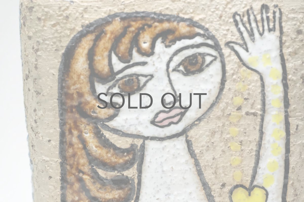 画像2: Upsala Ekeby/ウプサラ　エクビィ/ Angelina/1960-64/ハートのネックレスと女性/ベース (2)