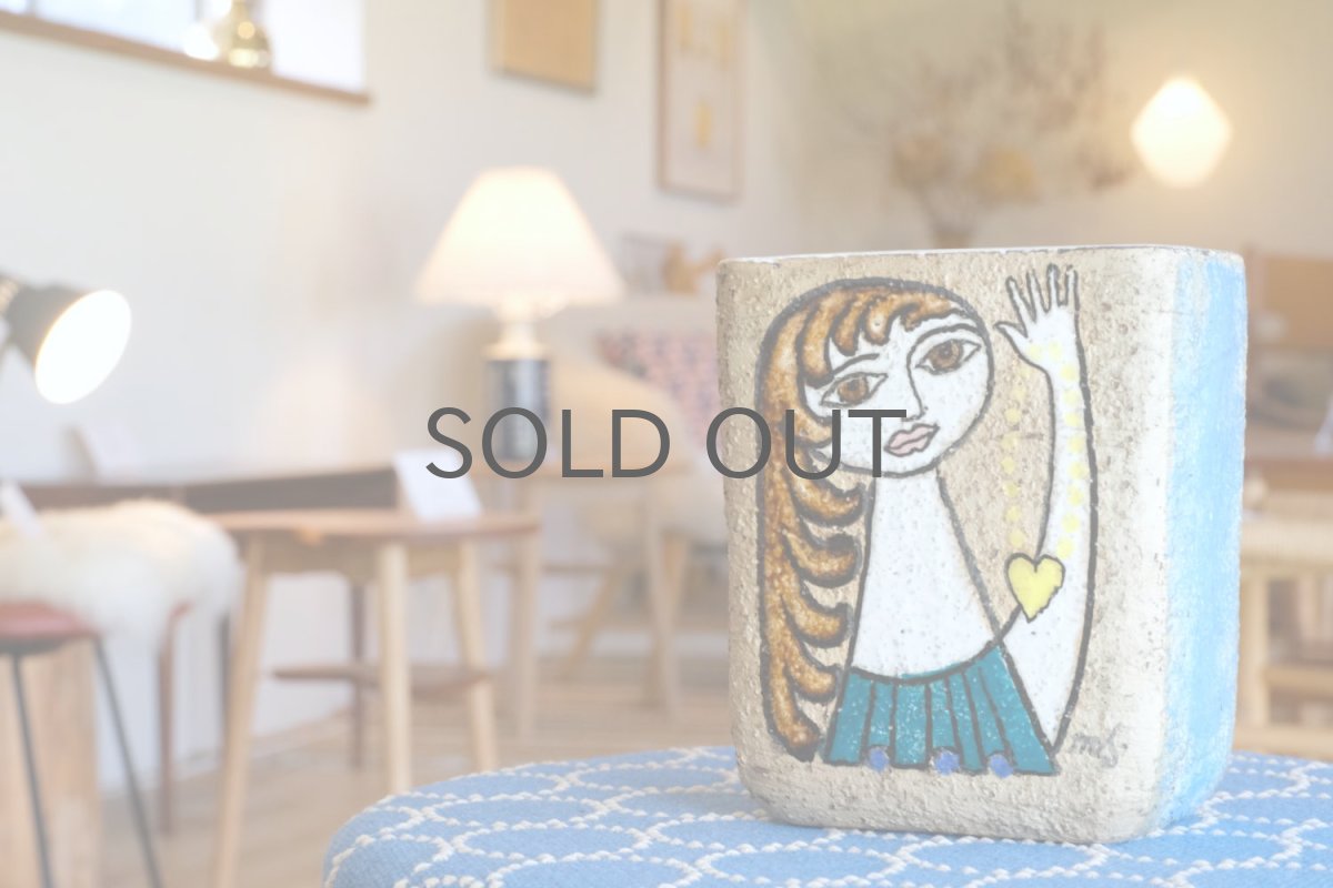 画像13: Upsala Ekeby/ウプサラ　エクビィ/ Angelina/1960-64/ハートのネックレスと女性/ベース (13)