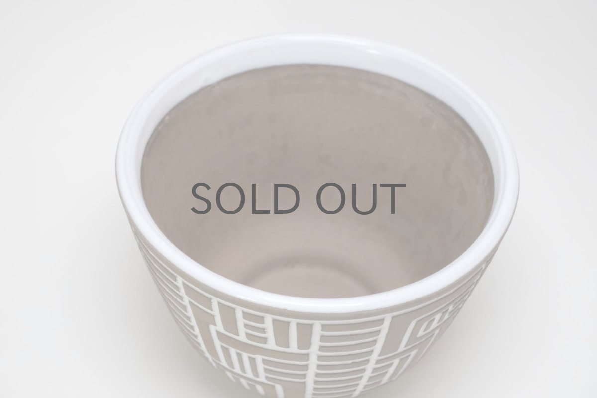 画像3: 北欧ガーデニンググッツ/ビンテージ/Upsala Ekeby/ウプサラエクビィ/植物ポット/鉢/迷路柄 (3)