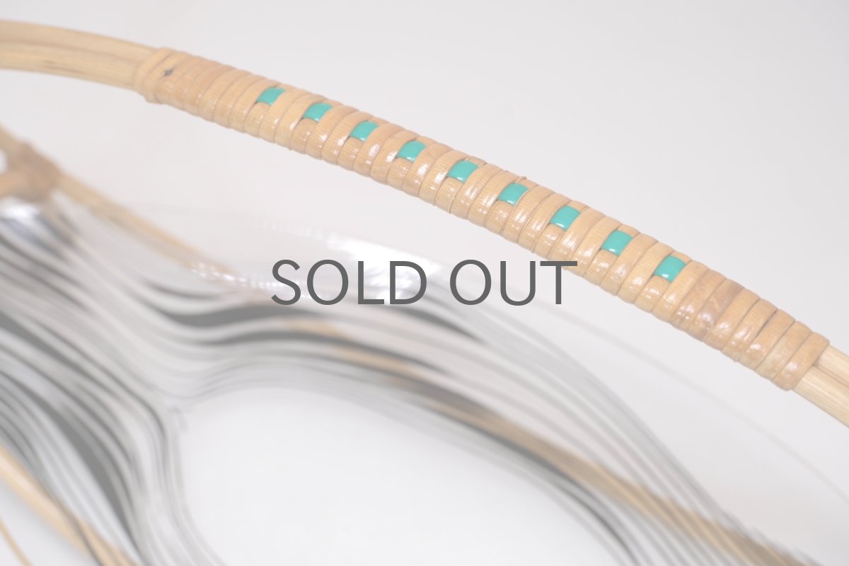 画像4: 北欧ビンテージ雑貨/北欧ハンドクラフト/籐＋ガラストレー/オーバル型/Sサイズ (4)